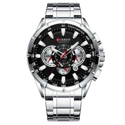 Curren 8363 Silver-Black