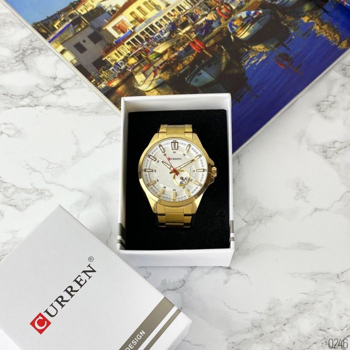 Curren 8372 Gold-White