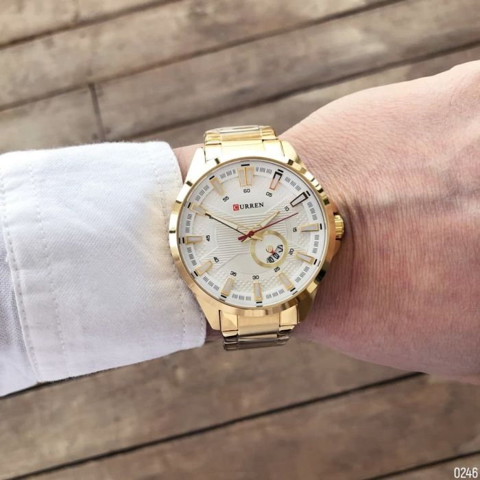 Curren 8372 Gold-White