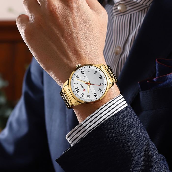Curren 8411 Gold-White