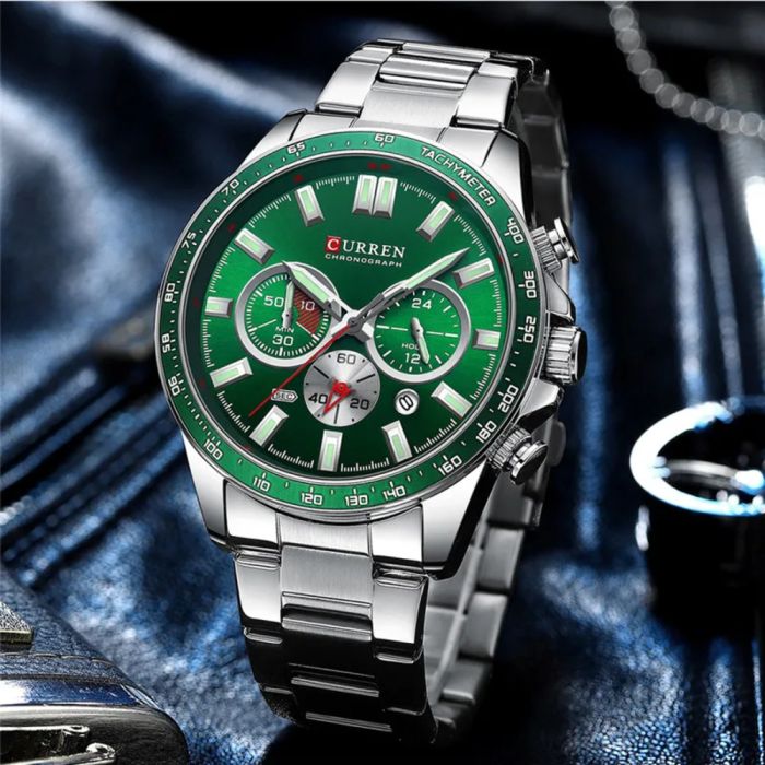 Curren 8418 Silver-Green