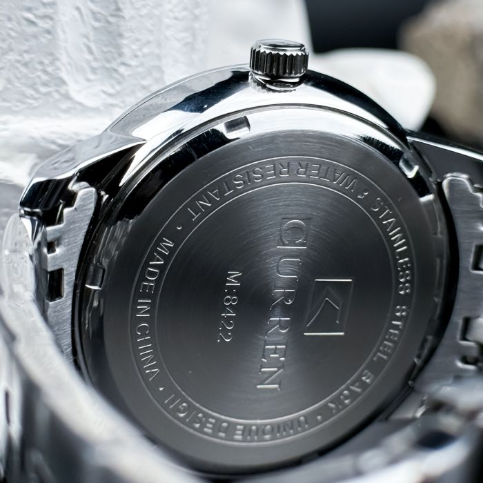 Curren 8422 Silver-Black
