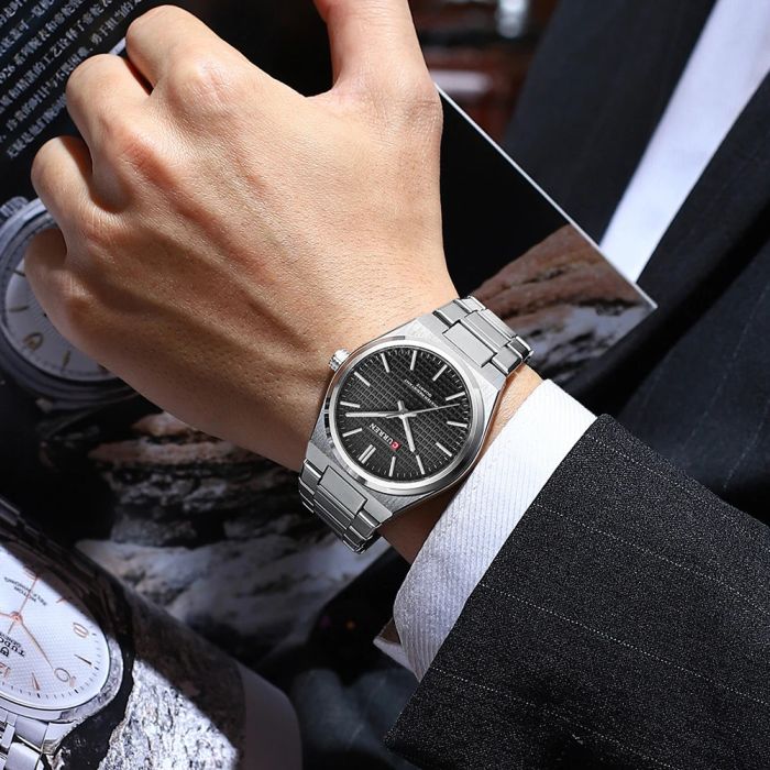 Curren 8439 Silver-Black