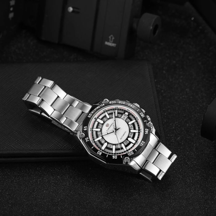 Forsining 8279 Silver-Black-White