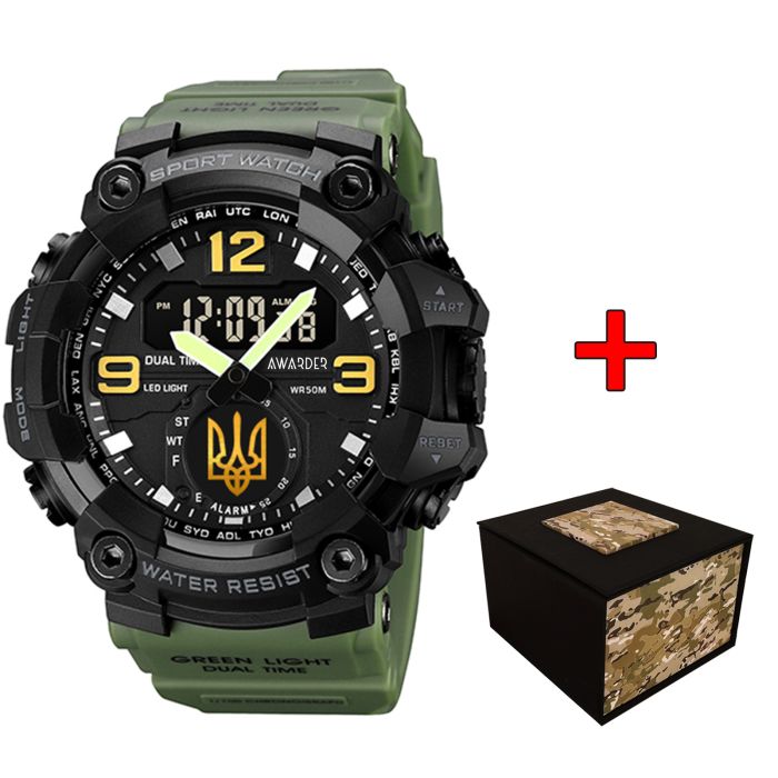  Awarder 003 Тризуб золото Army Green-Black