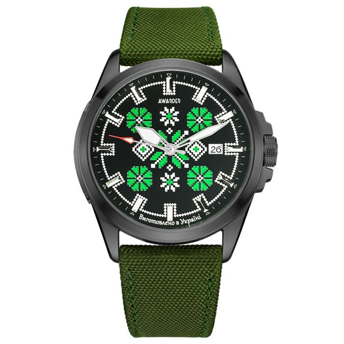  Awarder Embroidery Black-Green Green  Automatic 10ATM