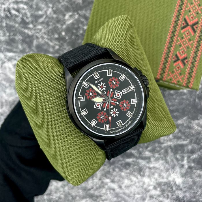  Awarder Embroidery Black-Red Black Automatic 10ATM