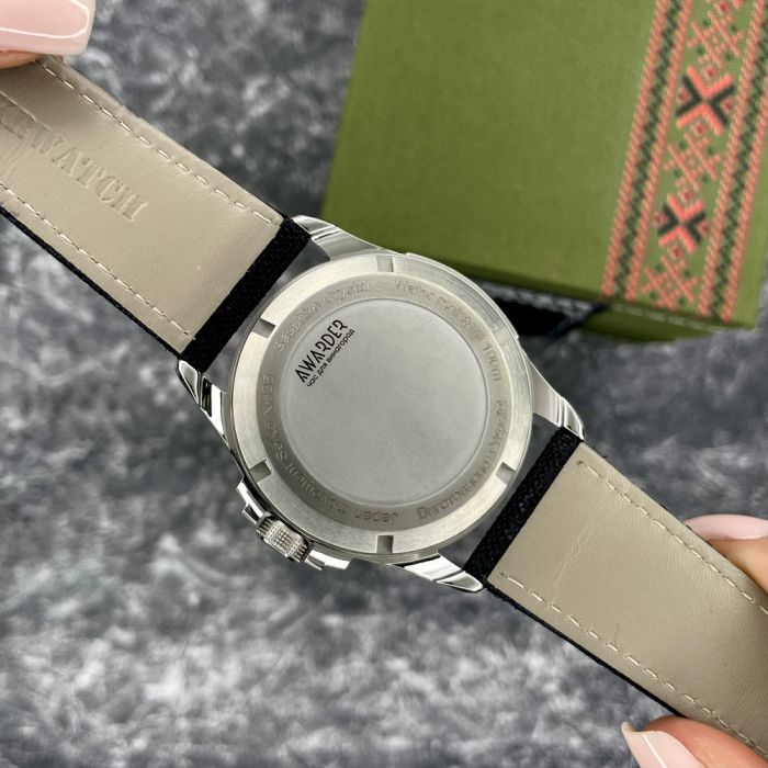  Awarder Embroidery Silver-Green Black Automatic 10ATM