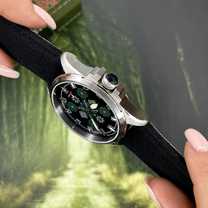  Awarder Embroidery Silver-Green Black Battery 10ATM