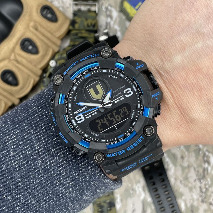 Patriot 001BUTRO ТРО Чорні з синім + Коробка