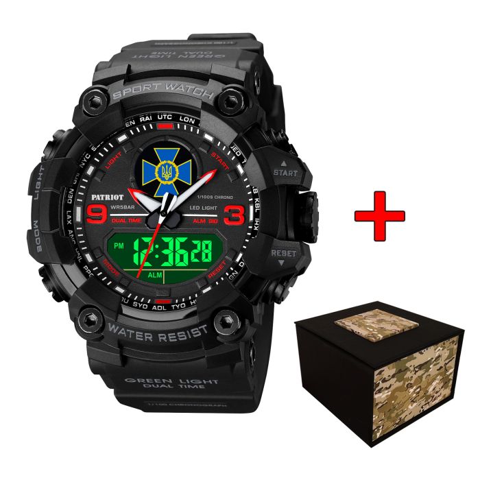 Patriot 001RDSBU СБУ Чорні з червоним + Коробка.