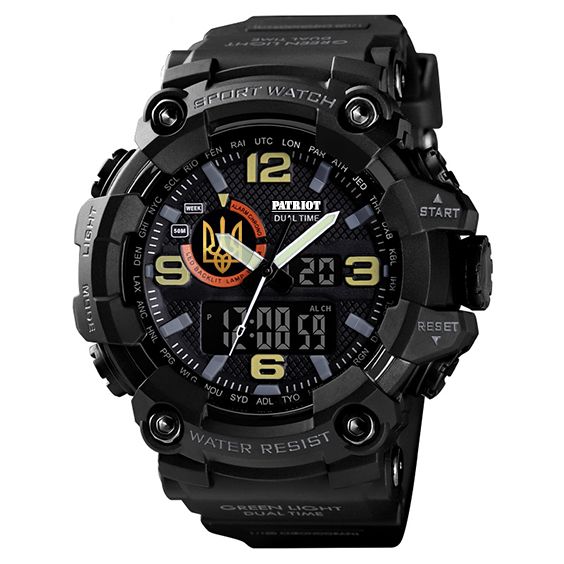 Patriot 002BKUAGD Тризуб золото Чорні + Коробка.