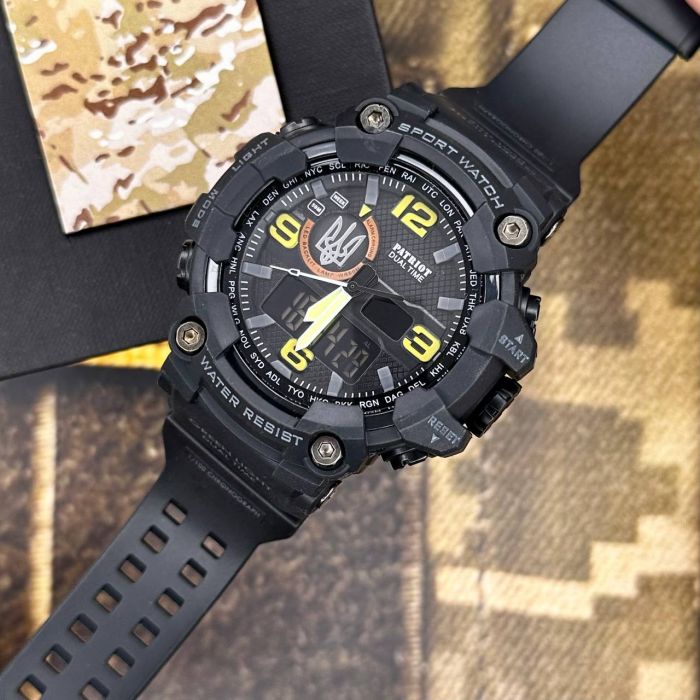 Patriot 002BKUASI Тризуб срібло Чорні + Коробка
