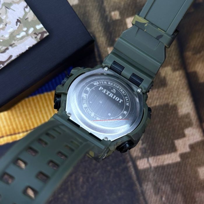 Patriot 004CMGRUASI Тризуб срібло Зелений камуфляж + Коробка.