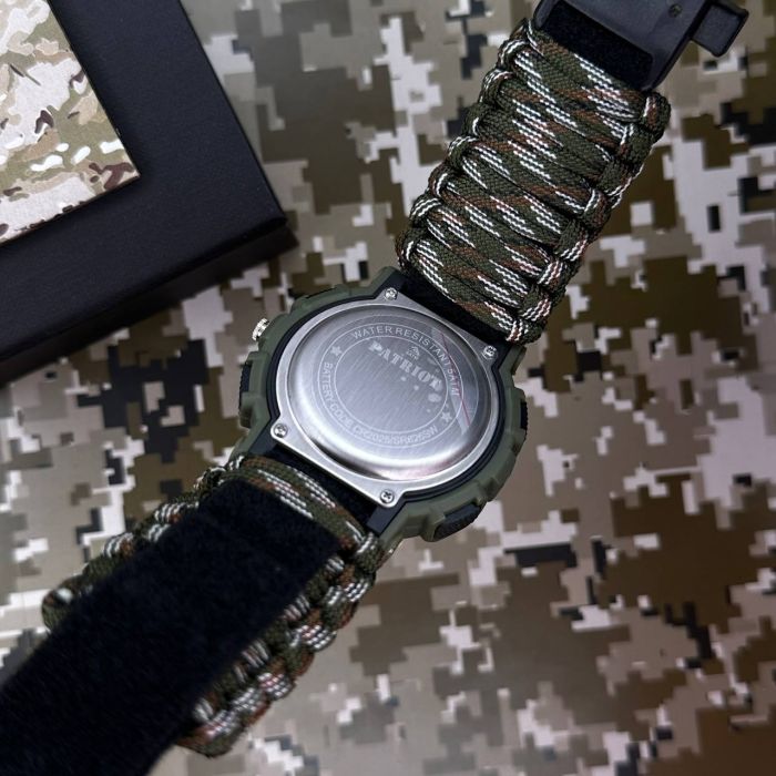 Patriot 005 Тризуб золото Army Green Паракордовий ремінець Camo Green + Коробка.