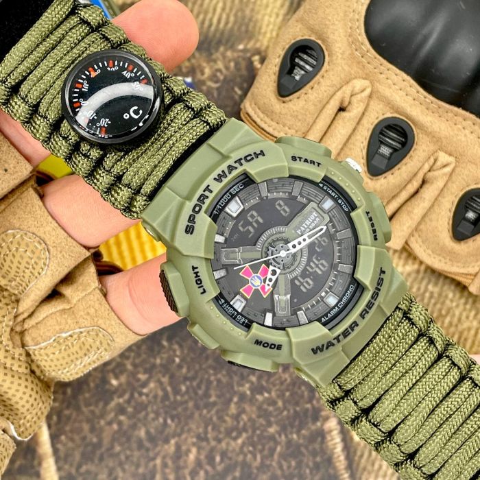 Patriot 005AGSU ЗСУ Паракордовий ремінець Army Green + Коробка.