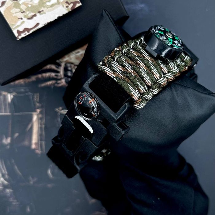 Patriot 005BKSU ЗСУ Чорні Паракордовий ремінець Camo Green+ Коробка.
