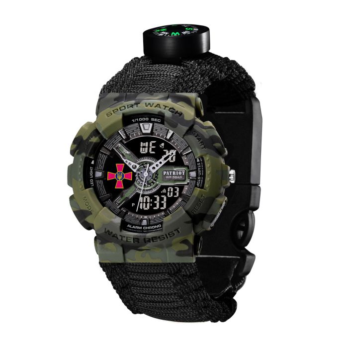 Patriot 005CMGRSU ЗСУ Зелений камуфляж Паракордовий ремінець Black + Коробка