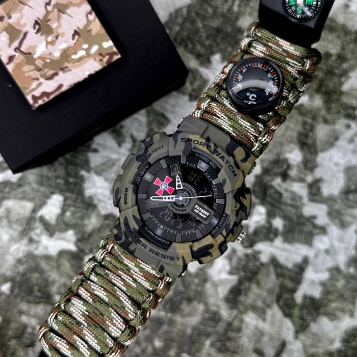 Patriot 005CMGRSU ЗСУ Зелений камуфляж Паракордовий ремінець Camo Green + Коробка.