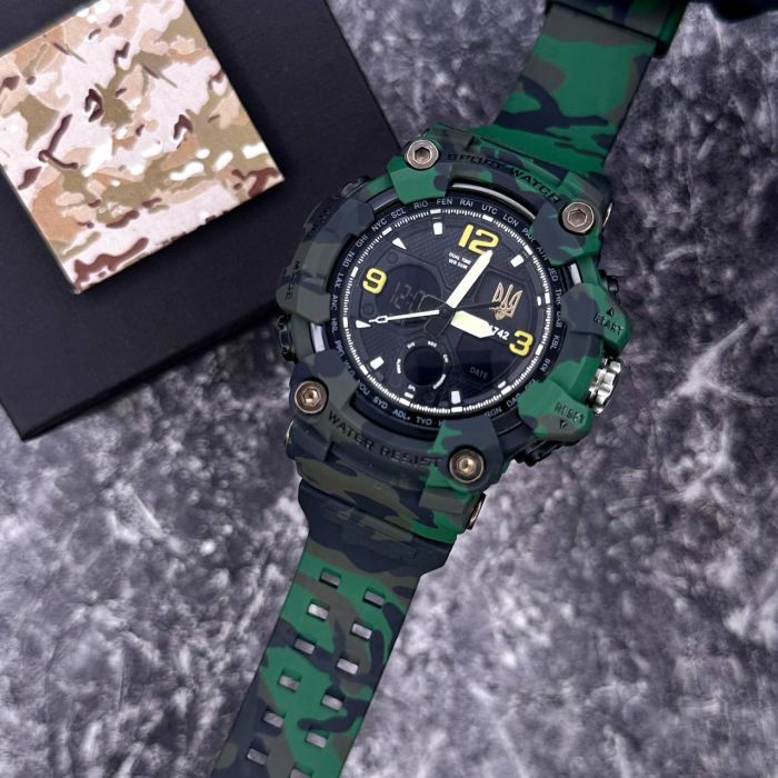 Patriot 006CMGRUAGD Тризуб золото Зелений камуфляж + Коробка.
