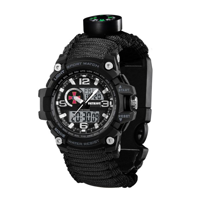 Patriot 012BKSU ЗСУ Чорні Паракордовий ремінець Black + Коробка