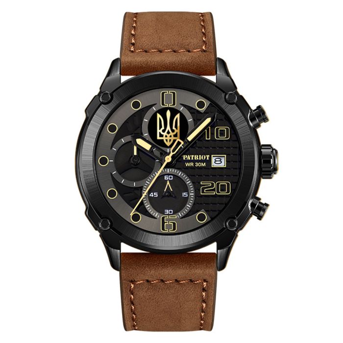 Patriot 016 Black-Brown Тризуб золото