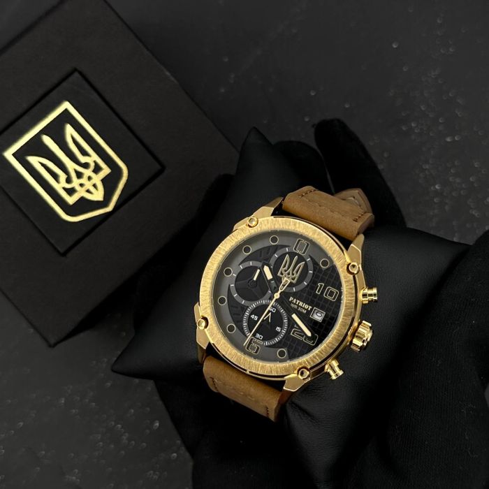 Patriot 016 Gold-Black-Brown Тризуб золото