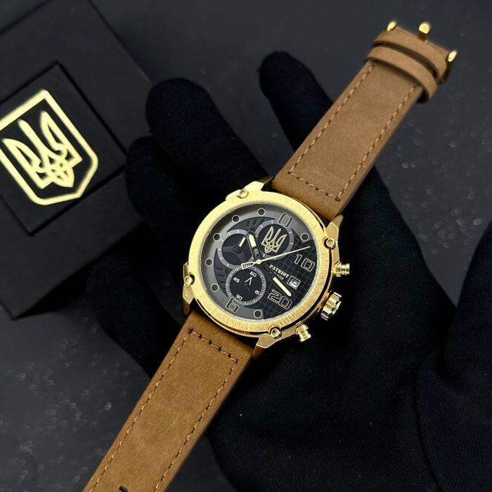 Patriot 016 Gold-Black-Brown Тризуб золото