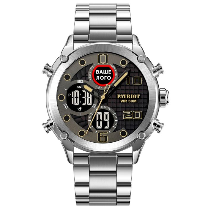 Patriot 017 Ваше Лого Silver-Black Steel