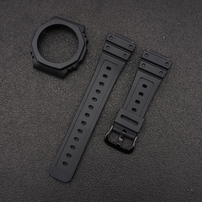 Ремешок + безель (рант) для Casio G-Shock GA-2100 Black BK