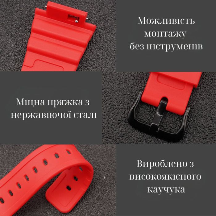 Ремешок + безель (рант) для Casio G-Shock GA-2100 Transl BK