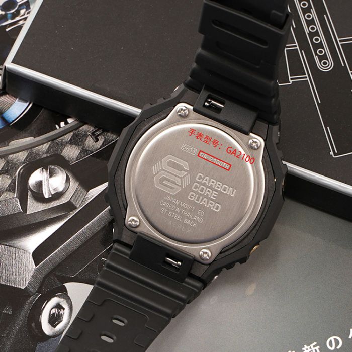 Ремешок + безель (рант) для Casio G-Shock GA-2100 Transl BK