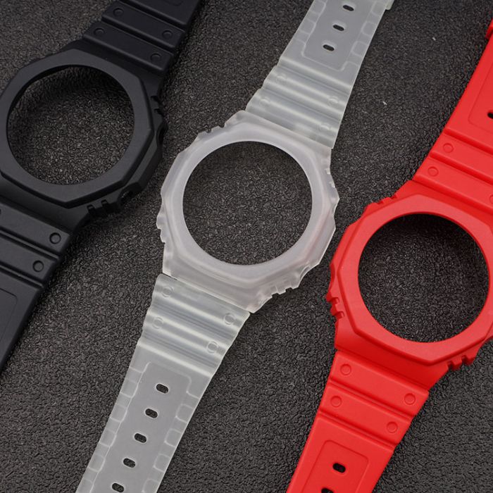 Ремешок + безель (рант) для Casio G-Shock GA-2100 Transl SI