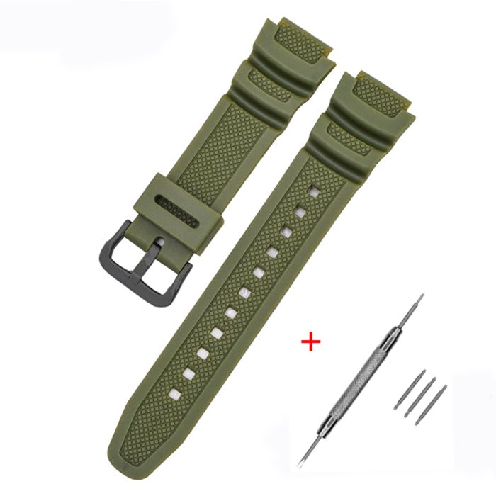 Ремешок для Casio G-Shock AE-1000/1200 Army Green BK