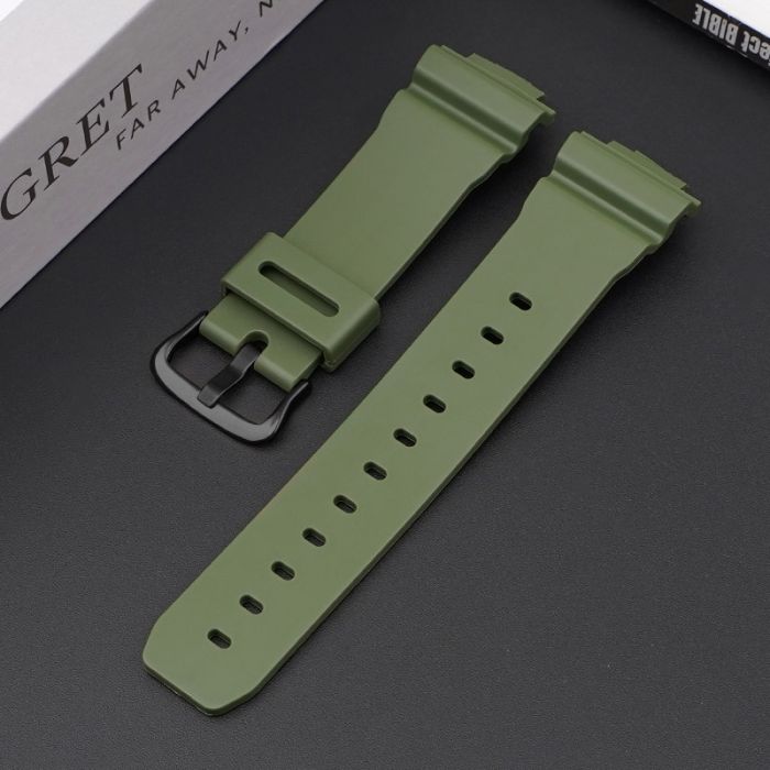 Ремешок для Casio G-Shock DW-6900 Army Green BK