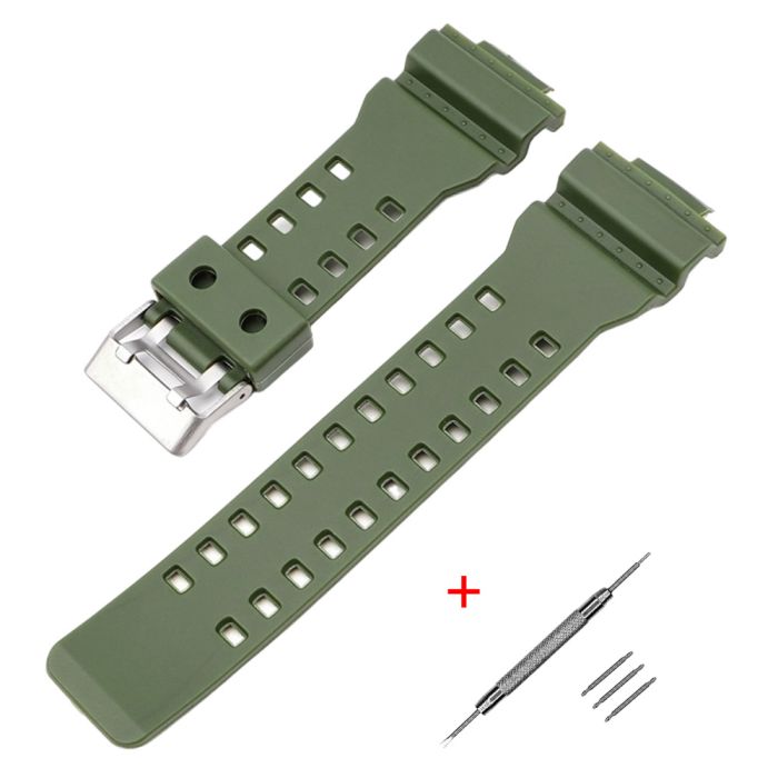 Ремешок + монтажные инструменты для Casio G-Shock GA-100/110/120/140/150/200/300/400/700, GD-100/110