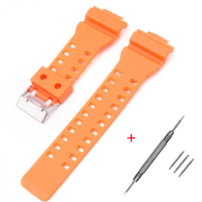 Ремешок для Casio G-Shock GA-100/110 Orange SI
