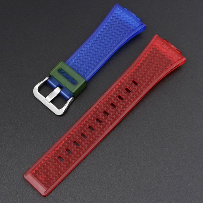 Ремешок для Casio G-Shock GA-100/110 Transl-Red-Blue SI