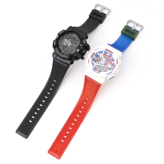 Ремешок для Casio G-Shock GA-100/110 Transl-Red-Blue SI