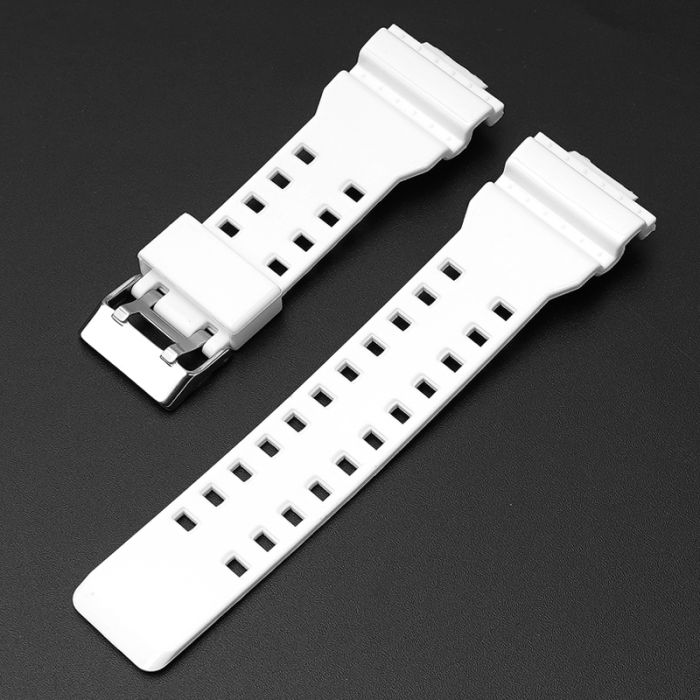 Ремешок для Casio G-Shock GA-100/110 White-Glossy SI