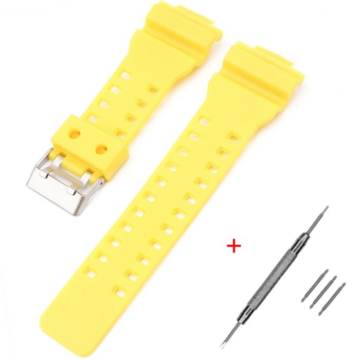 Ремешок для Casio G-Shock GA-100/110 Yellow SI