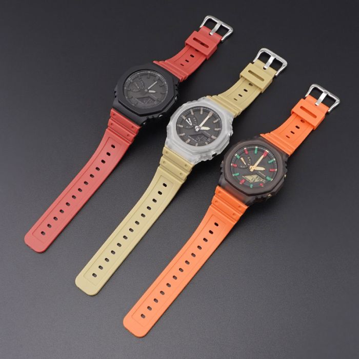 Ремешок для Casio G-Shock GA-2100/2110 Orange SI