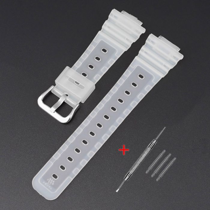 Ремешок для Casio G-Shock GA-2100/2110 Translucent Silver