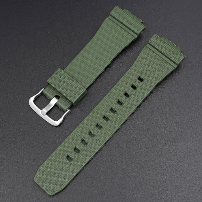 Ремешок для Casio G-Shock GM-2100 GA2100/2110 Army Green Silver