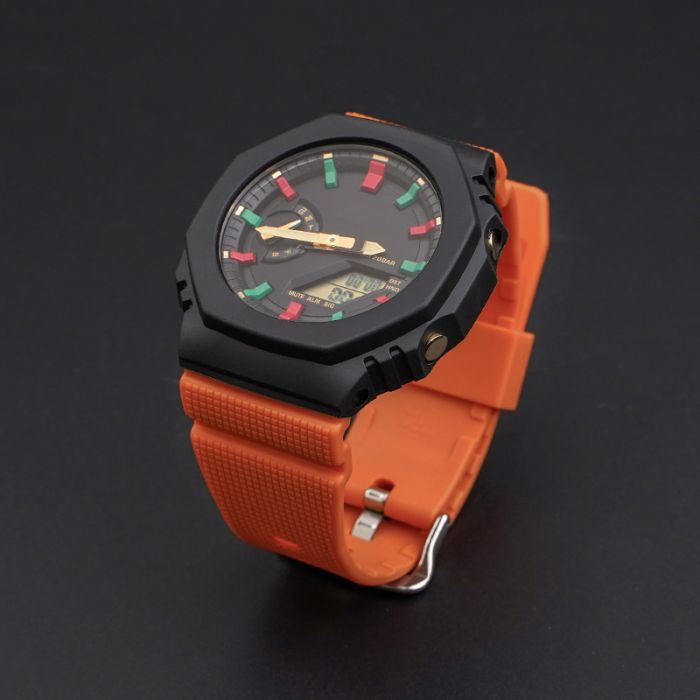 Ремешок для Casio G-Shock GM-2100 B Orange BK