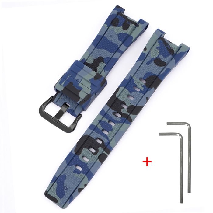 Ремешок для Casio G-Shock GST-W300 Camo Dark Blue BK