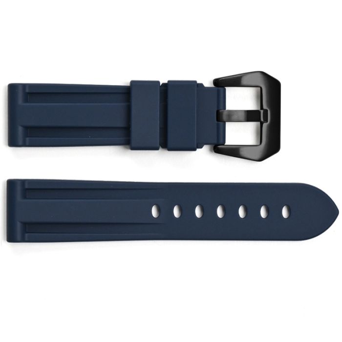 Ремешок для часов 3001 Silicone Blue-Black 24 мм.