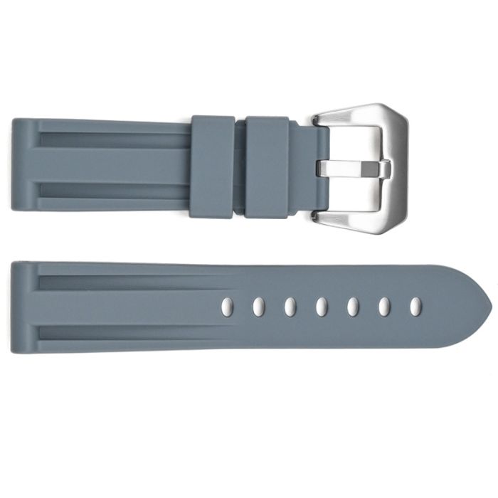 Ремешок для часов 3001 Silicone Grey-Silver 24 мм.