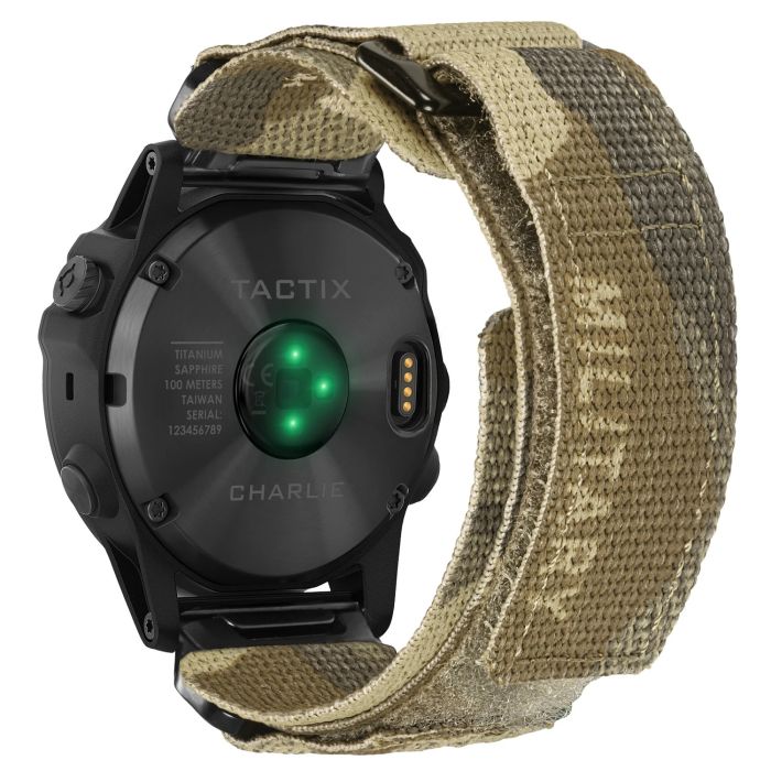 Ремешок для часов Hemsut HGA131 Military nylon strap with Velcro Garmin Camo Brown 20 mm