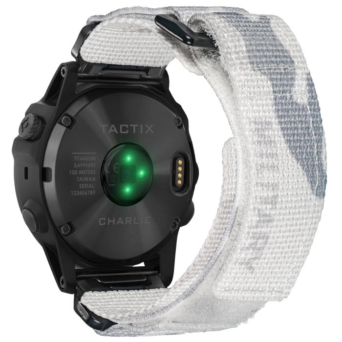 Ремешок для часов Hemsut HGA131 Military nylon strap with Velcro Garmin Camo White 20 mm